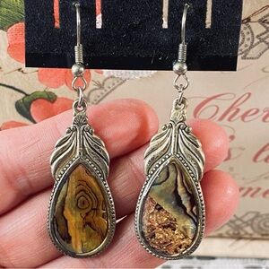 Vintage Southwestern Style Teardrop Earrings Boho Festival Hippie Vibe